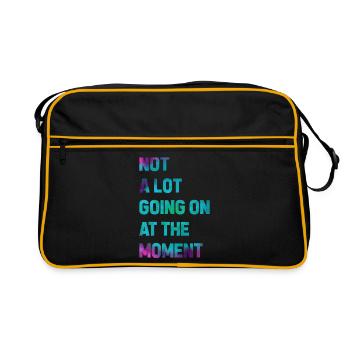 Drôle de dire batik Il ne se passe pas grand-chose avec moi Humour - Sac Retro - noir/or - Devant