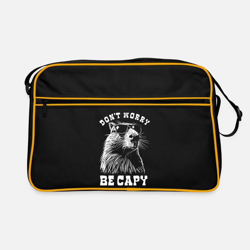 Capybara - Don't worry, be capy - Spruch Retro Bag