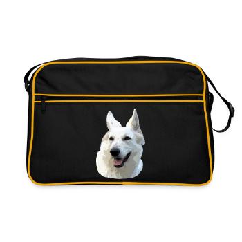 White Shepherd - Retro Bag - black/gold - Front
