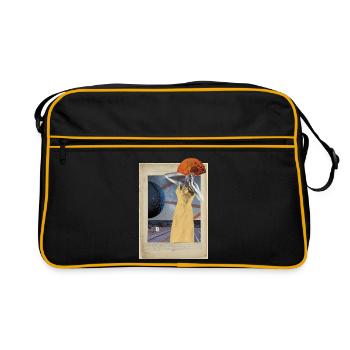 Voyageur Aventure Vanlife Route - Retro Tasche - Schwarz/Gold - Vorne