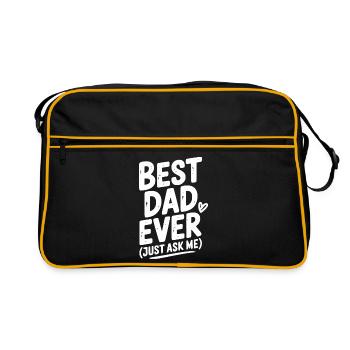 Meilleur papa de tous les temps (Just Ask Me) - Sac Retro - noir/or - Devant