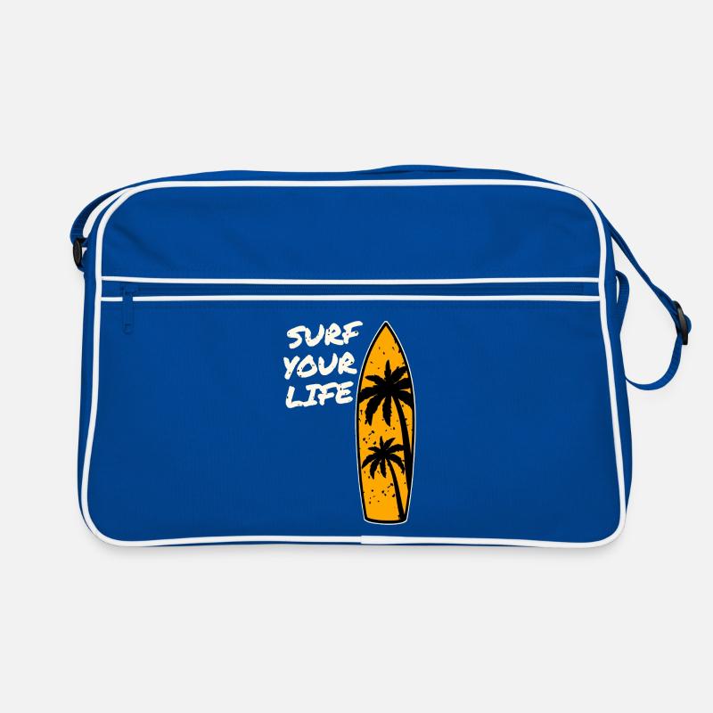 Devise de la vie de surfeur Sac Retro