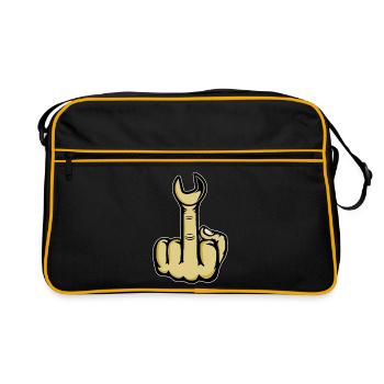 Middle Finger Stinky Finger Wrench - Retro Bag - black/gold - Front