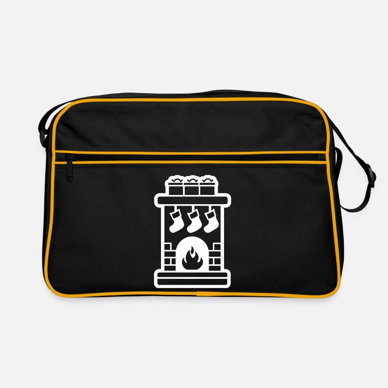 Cheminée de Noël Cheminée de Noël Sac Retro