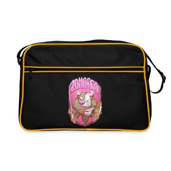 Zombison 3 - Retro Tasche - Schwarz/Gold - Vorne