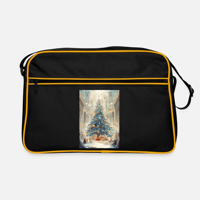 Aurora Blue Weihnachtskathedrale Retro Tasche