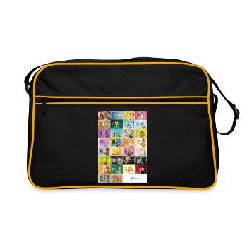 German Finger Alphabet 1 / - Retro Bag - black/gold - Front