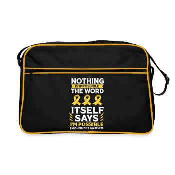 Endométriose - Sac Retro - noir/or - Devant