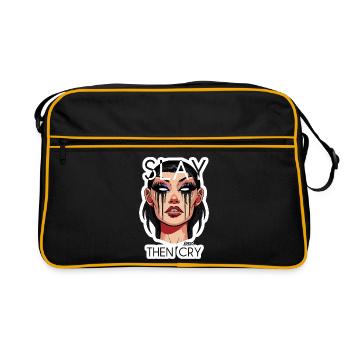 Illustration de Tuer puis de pleurer - Sac Retro - noir/or - Devant