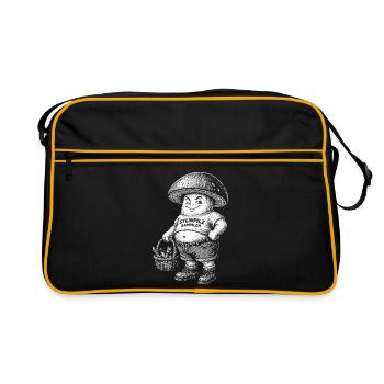 Steinpilze - Retro Tasche - Schwarz/Gold - Vorne