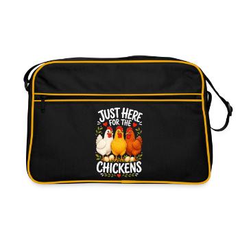 JUSTE LÀ POUR LES POULES - Sac Retro - noir/or - Devant