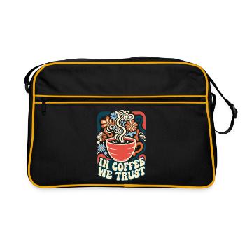 Au café, nous faisons confiance au kaffee rétro - Sac Retro - noir/or - Devant