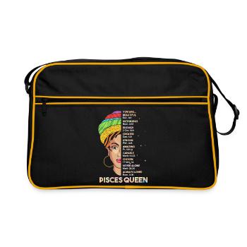 Zodiac sign Pisces - Retro Bag - black/gold - Front