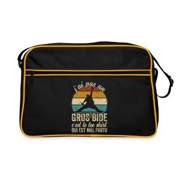 J'ai Pas Un Gros Bide Humour Sarcasme - Retro Tasche - Schwarz/Gold - Vorne