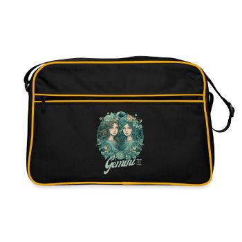 Gemini Zodiac Gemini Horoscope Gemini Gemini Horoscope Gemini - Retro Bag - black/gold - Front