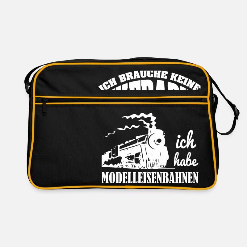 Modelleisenbahn - Retro Tasche - Schwarz/Gold