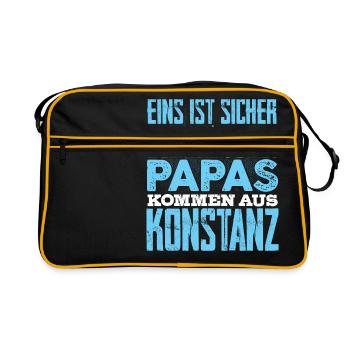 KONSTANZ - papa - Retro Tasche - Schwarz/Gold - Vorne
