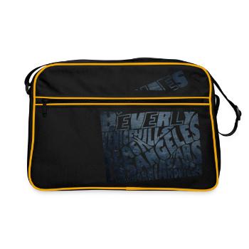 Los Angeles - Retro Tasche - Schwarz/Gold - Vorne