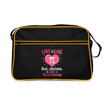 L’amour est comme Pi Mathématiques Math Saint-Valentin - Sac Retro - noir/or - Devant