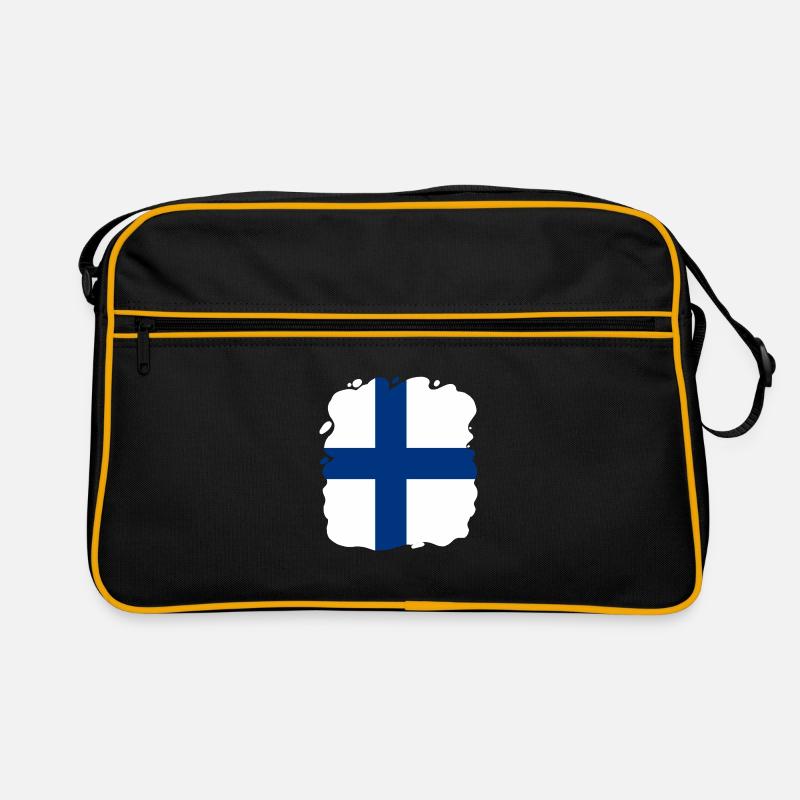 Drapeau de la Finlande Suomi Drapeau finlandais Look utilisé Sac Retro