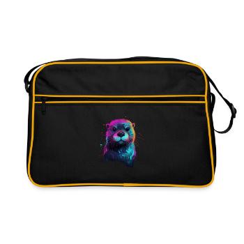 Otter Otter Sea Otter - Retro Bag - black/gold - Front