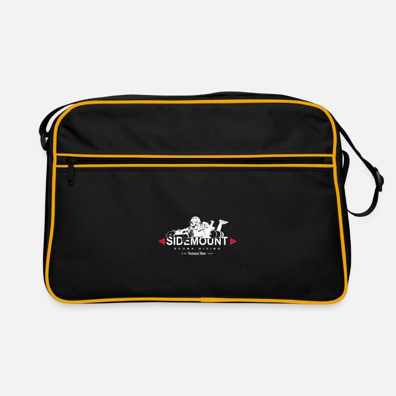 Sidemount Diver Diving Gift Tec Diving Caves - Retro Bag - black/gold