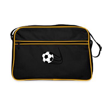 Fußball, Ball, Soccer, Football, Schuss, Tor - Sac Retro - noir/or - Devant