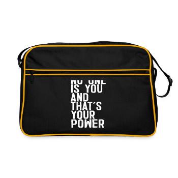 Personne n’est vous et c’est votre pouvoir - Sac Retro - noir/or - Devant