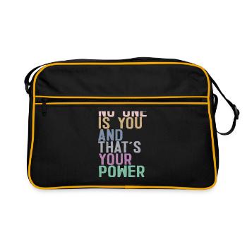 Personne n’est vous et c’est votre pouvoir - Sac Retro - noir/or - Devant