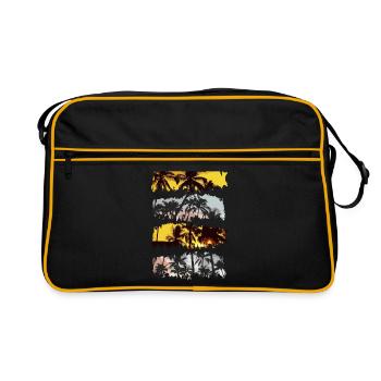 Palm trees - Retro Bag - black/gold - Front