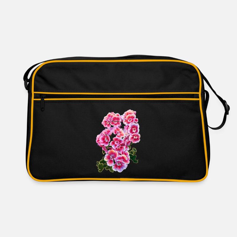 fleur - Sac Retro - noir/or