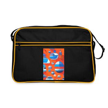 Abstract art - Retro Bag - black/gold - Front