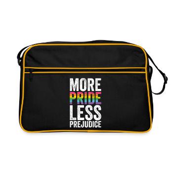 Pride Month LGBT - More Pride, Less Prejudice - Retro Bag - black/gold - Front