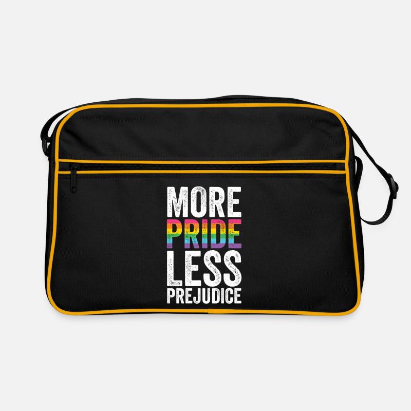 Pride Month LGBT - More Pride, Less Prejudice Retro Bag