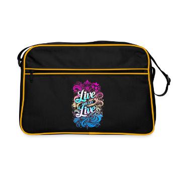 Live and Let Live - Vivre et laisser Vivre - Retro Bag - black/gold - Front