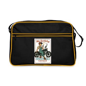 Miss Sparkplug – Zündfunke Garage Queen - Sac Retro - noir/or - Devant