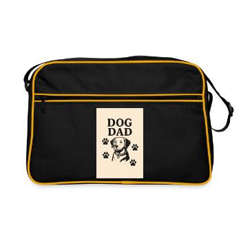 Dog Dad  - Retro Bag - black/gold - Front