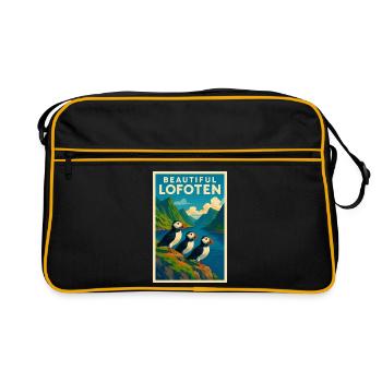Lofoten  - Retro Tasche - Schwarz/Gold - Vorne