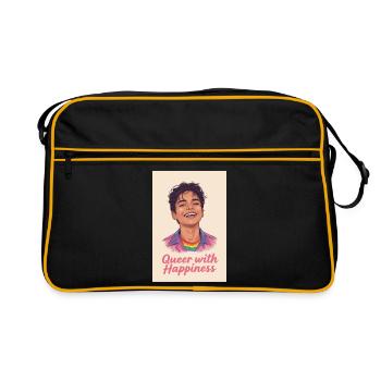 Queer with happiness - Retro Bag - black/gold - Front
