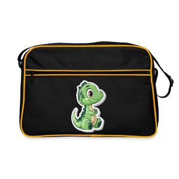 Dinosaur - Retro Bag - black/gold - Front