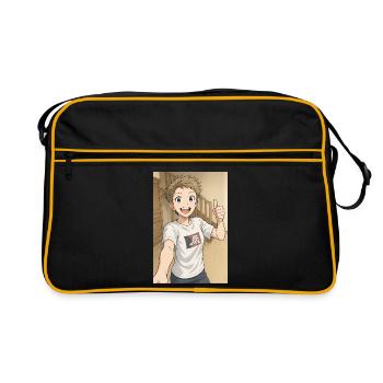 Hero Manga Smile - Retro Bag - black/gold - Front