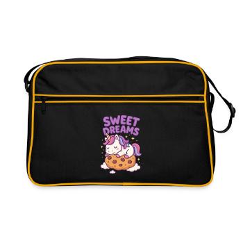 Sweet Dreams Cookie Licorne - Sac Retro - noir/or - Devant