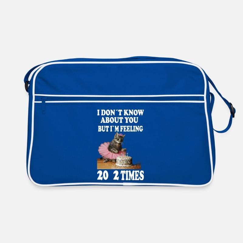 40 . Anniversaire Drôle Chat Design Sac Retro