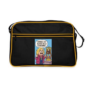 Caricature Theft of the Louvre Pierre Jean. - Retro Bag - black/gold - Front