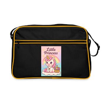 Petite Licorne Princesse - Sac Retro - noir/or - Devant