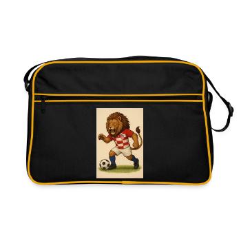 Lion in Croatia Football Jersey - Retro Bag - black/gold - Front