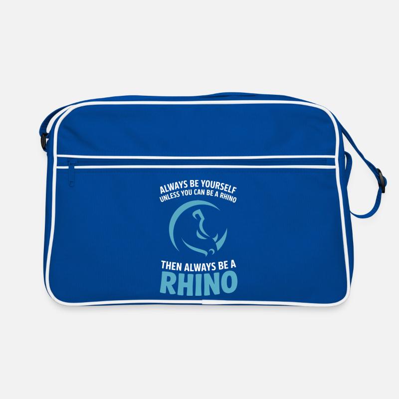 Sei immer du selbst, es sei denn, du kannst ein Nashorn sein. Retro Tasche
