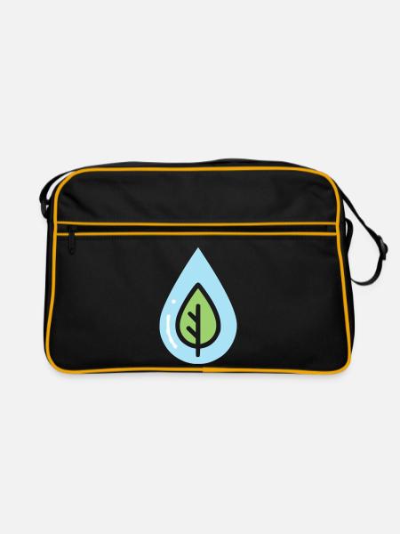 Eco Drop Nature Conservation - Sac Retro - noir/or - Devant