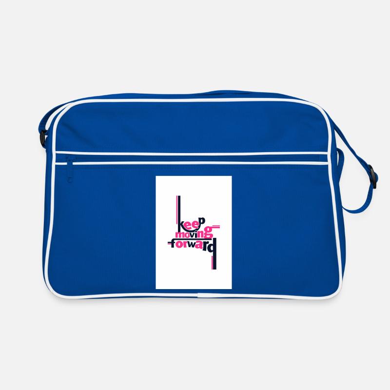 Keep Moving Forward Bold Statement Pink Retro Bag