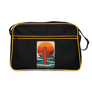 Sunset Surf - Retro Bag - black/gold - Front